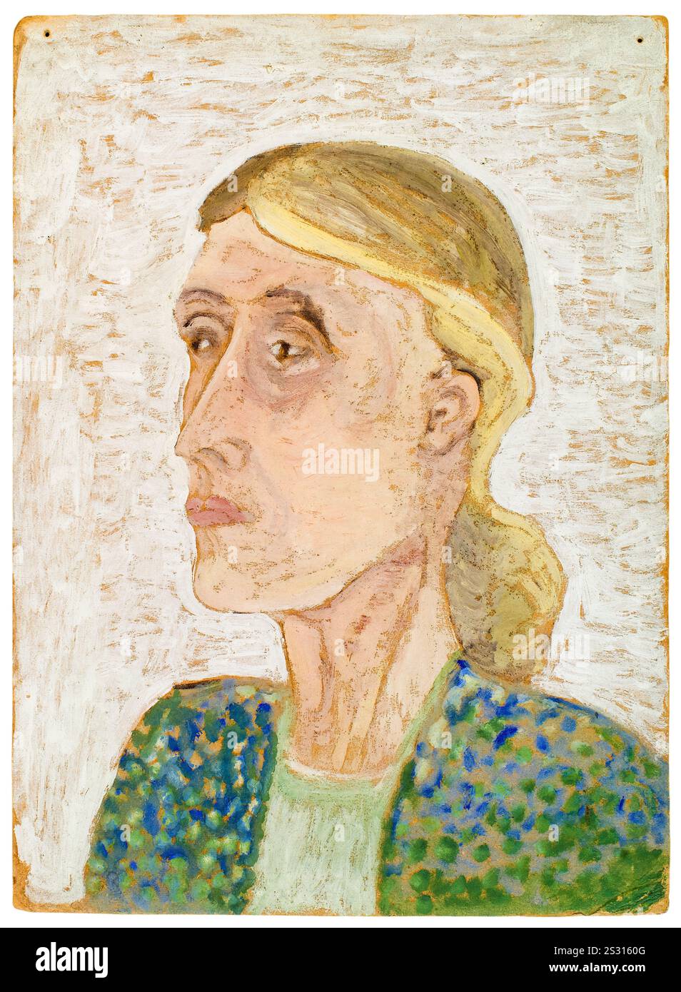 Virginia Woolf (1882-1941), portrait painting in oil on panel by Ray Strachey, 1925-1929 Stock Photo