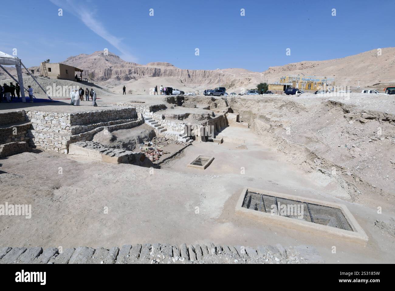 New archaeological discovery in Luxor, Egypt View of the tomb of an ...