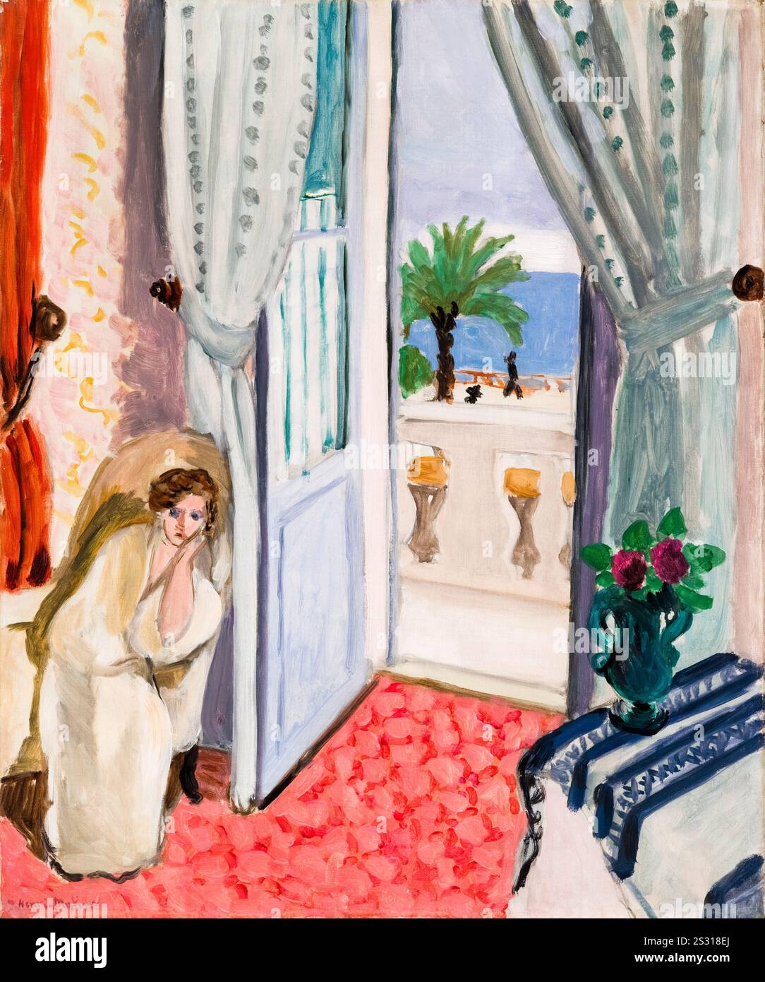 Henri Matisse painting, Interior at Nice, oil on canvas, circa 1919 Stock Photo