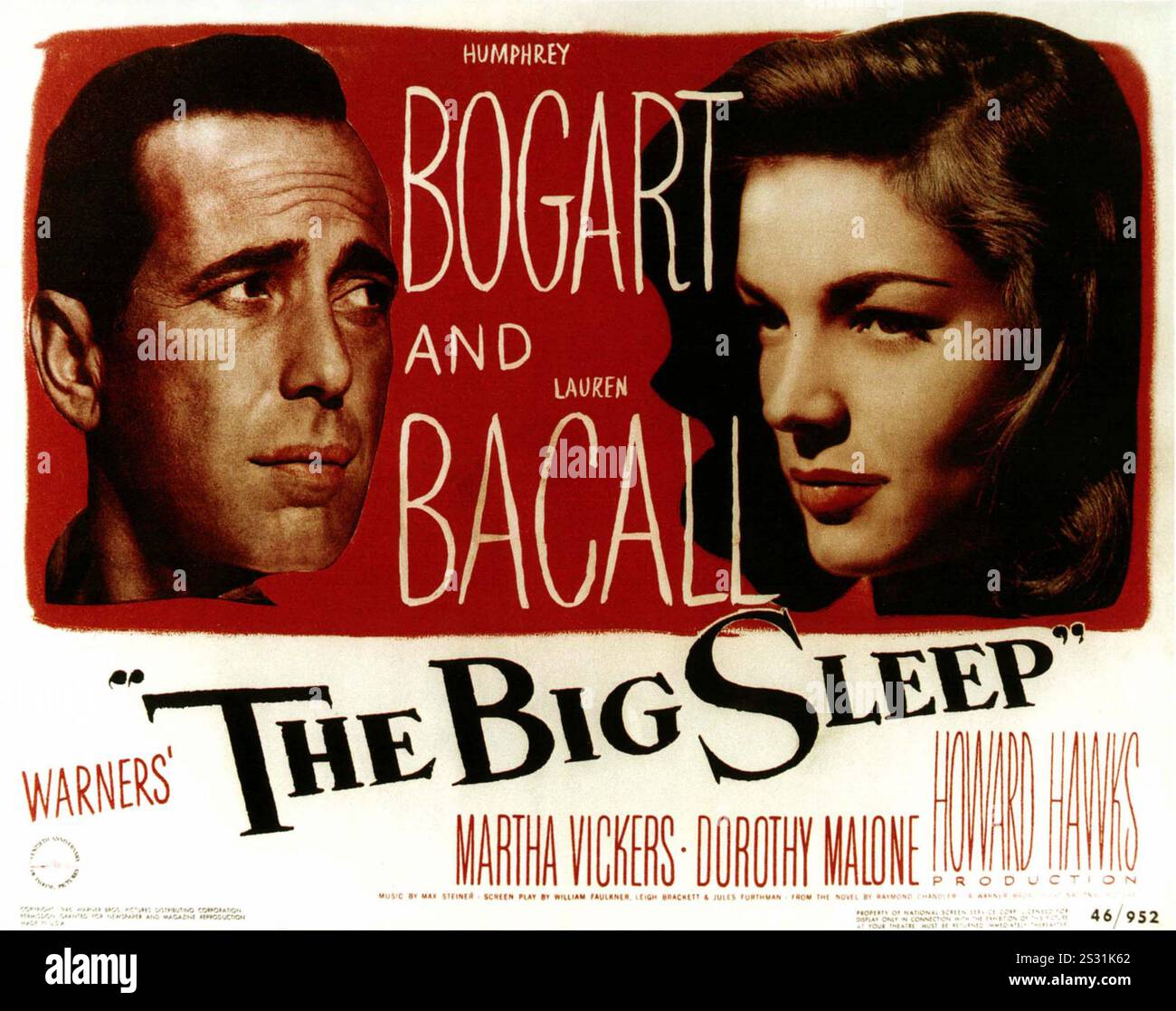 THE BIG SLEEP HUMPHREY BOGART, LAUREN BACALL Date: 1946 Stock Photo - Alamy