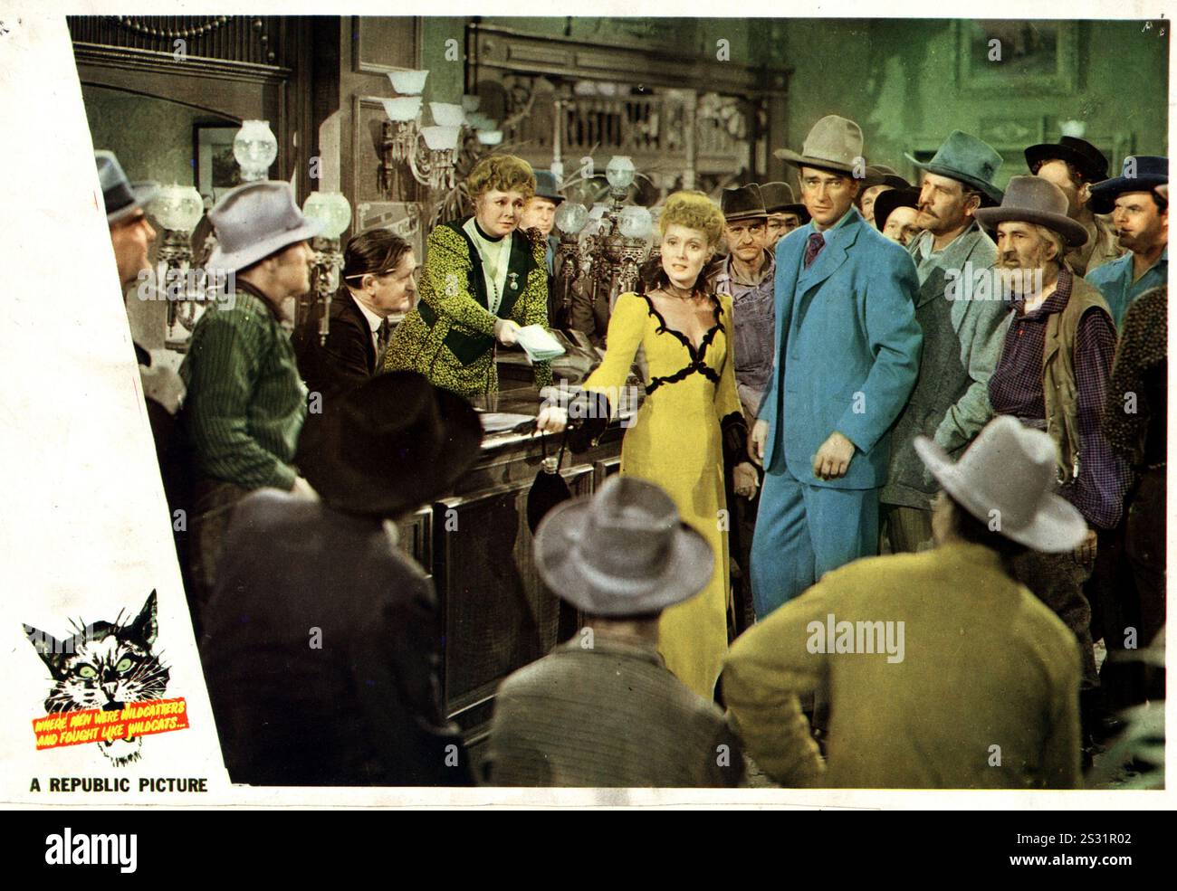 IN OLD OKLAHOMA [US 1943] MARTHA SCOTT, JOHN WAYNE AND GEORGE 'GABBY' HAYES  A REPUBLIC PICTURE     Date: 1943 Stock Photo