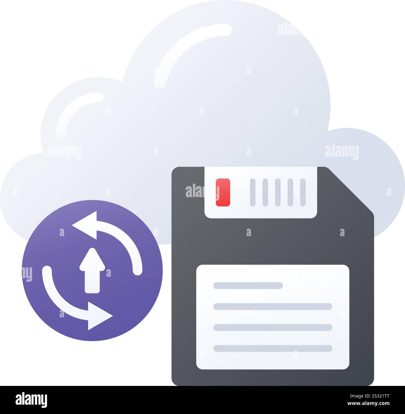 Cloud disk connectivity concept, connecting local and remote device vector design, Web hosting service Symbol, Computing machines Sign, Internet App Stock Vector