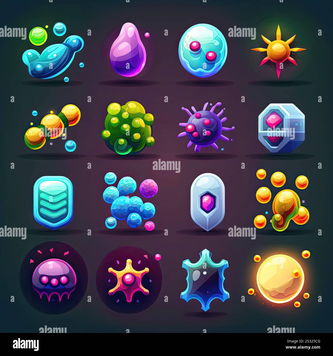 science virus bacteria ai generated. health pathogen, germ icon ...