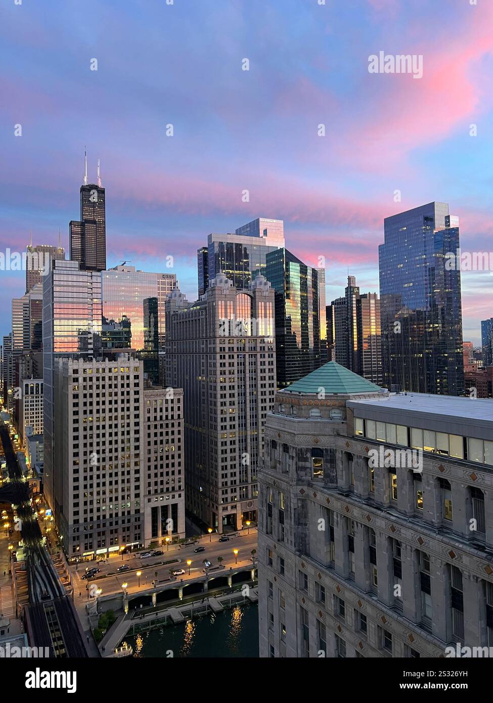 Cotton Candy Chicago Sky - Smartphone Captured Stock Image