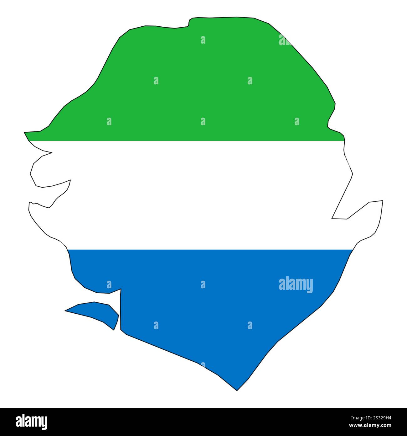 Sierra leone outline map hi-res stock photography and images - Alamy