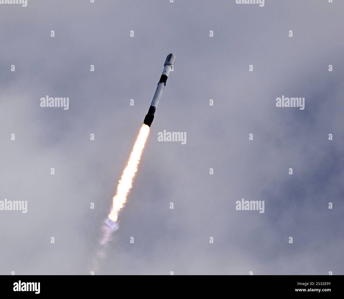 A SpaceX Falcon 9 rocket launches its Starlink satellites on Mission 12