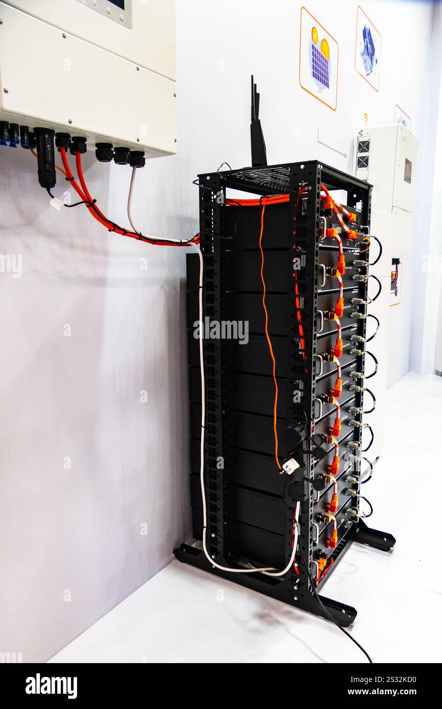 Efficient Solar Power Solutions Using Hybrid Inverters Stock Photo Alamy