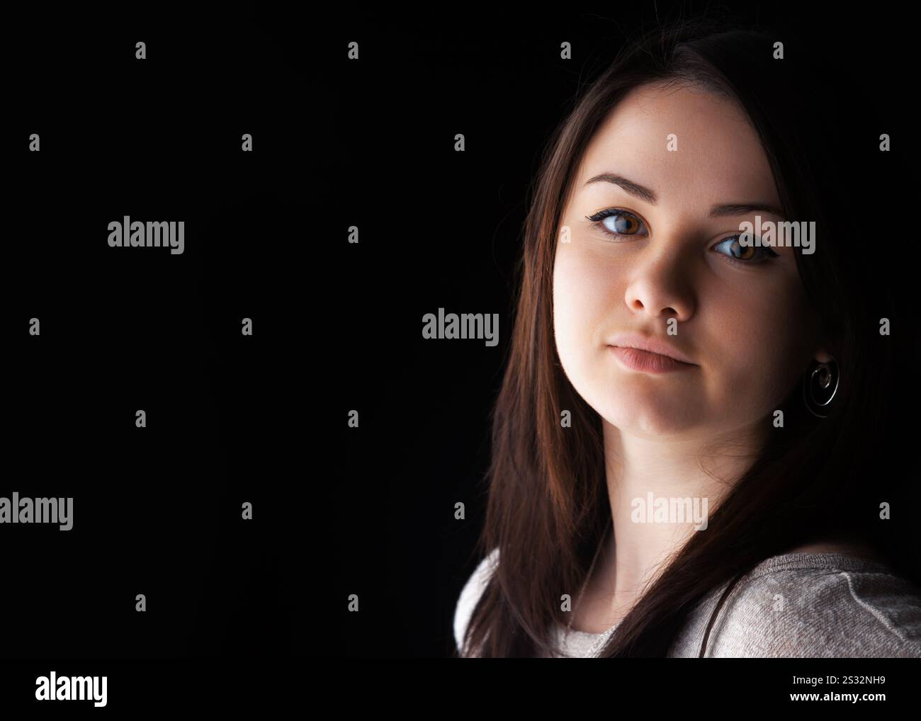 Female subject long dark hi-res stock photography and images - Alamy