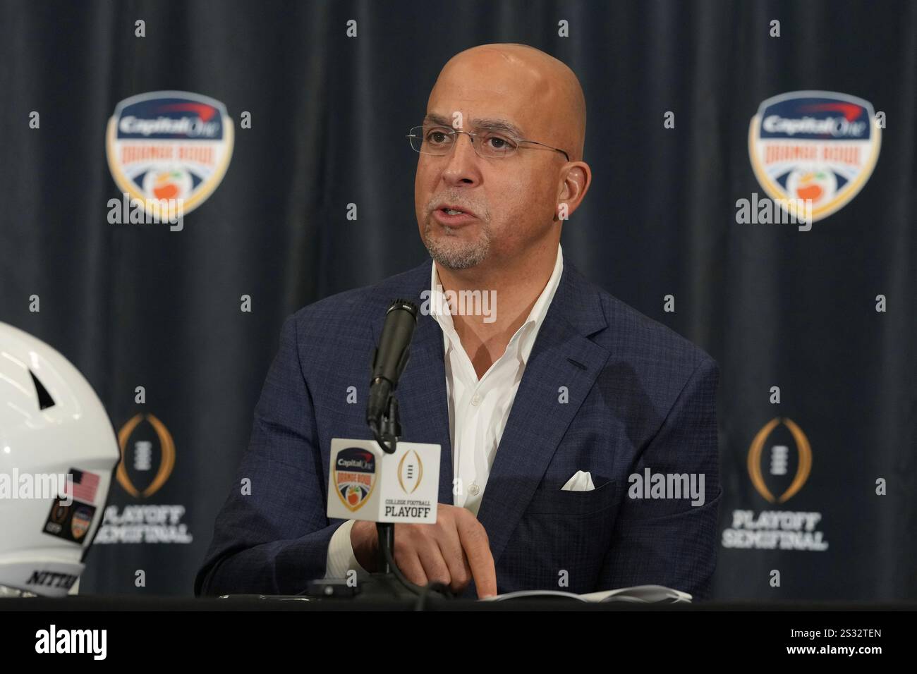Penn State head coach James Franklin speaks during a news conference