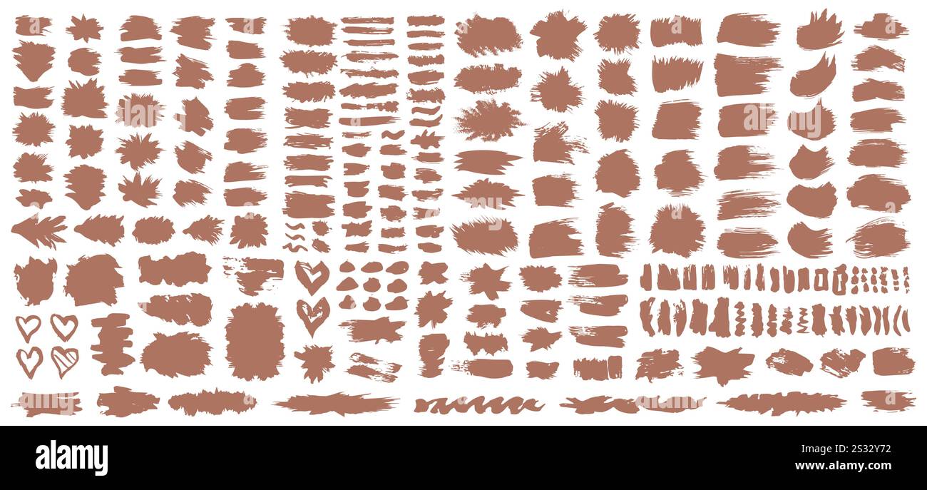 Brush strokes vector. Set of text boxes Stock Vector Image & Art - Alamy
