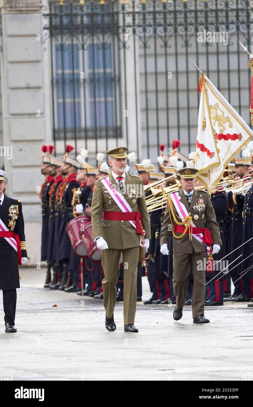 King Felipe VI of Spain attend the Military Easter 2025 ceremony at the