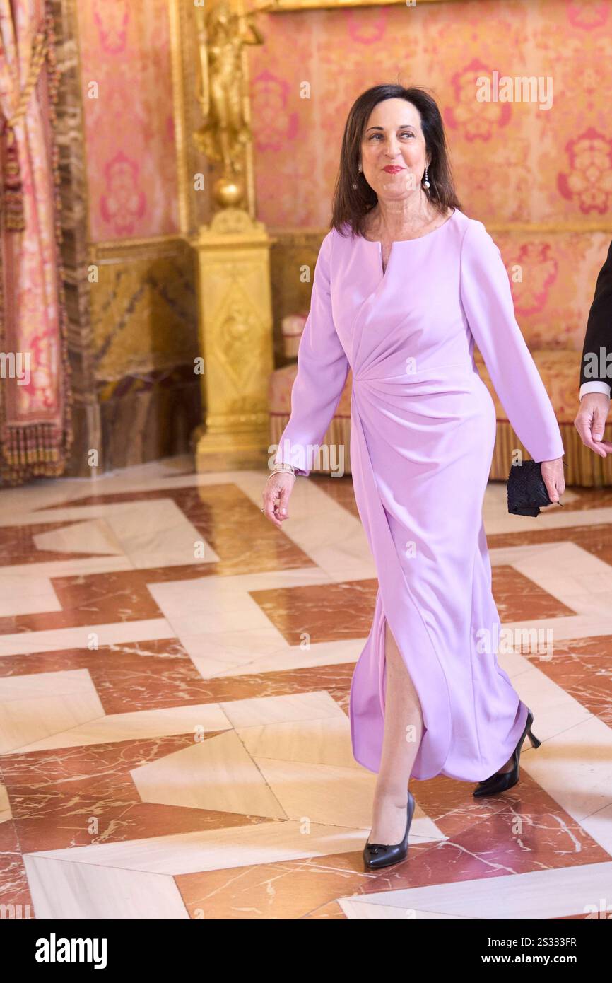 Margarita Robles attends the Military Easter 2025 at Royal Palace, in