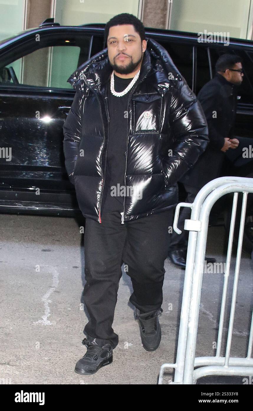 NEW YORK, NY JANUARY 8 O'Shea Jackson Jr. seen at SiriusXM studios on