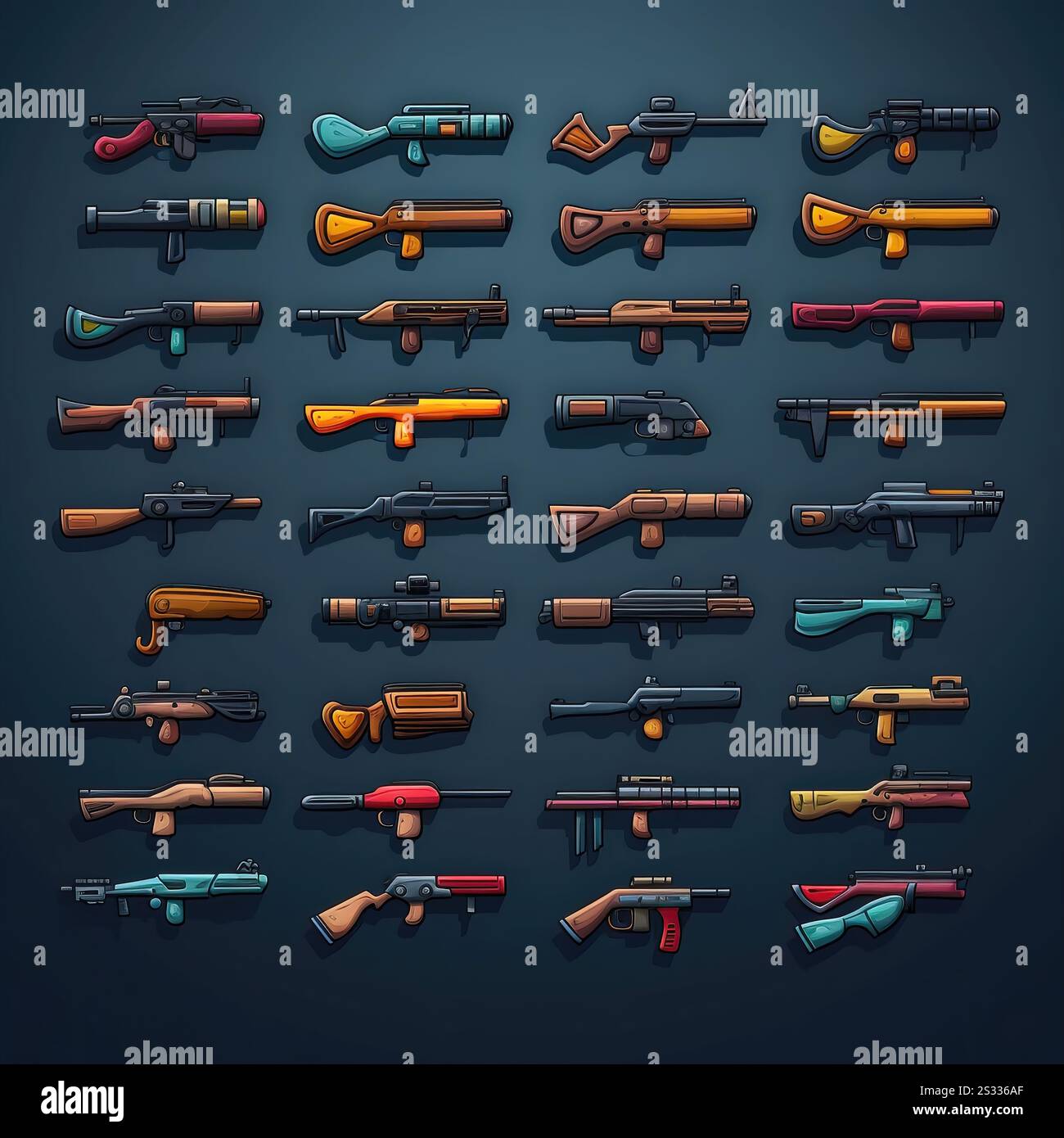 automatic rifle weapon game ai generated. background , gun military ...