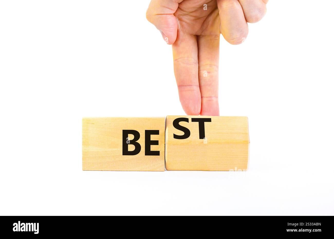 Motivational and inspirational be best symbol. Concept words Be best on ...