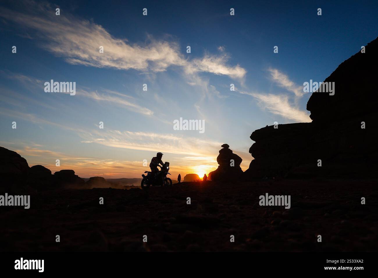 illustration action landscape, paysage during the Stage 4 of the Dakar