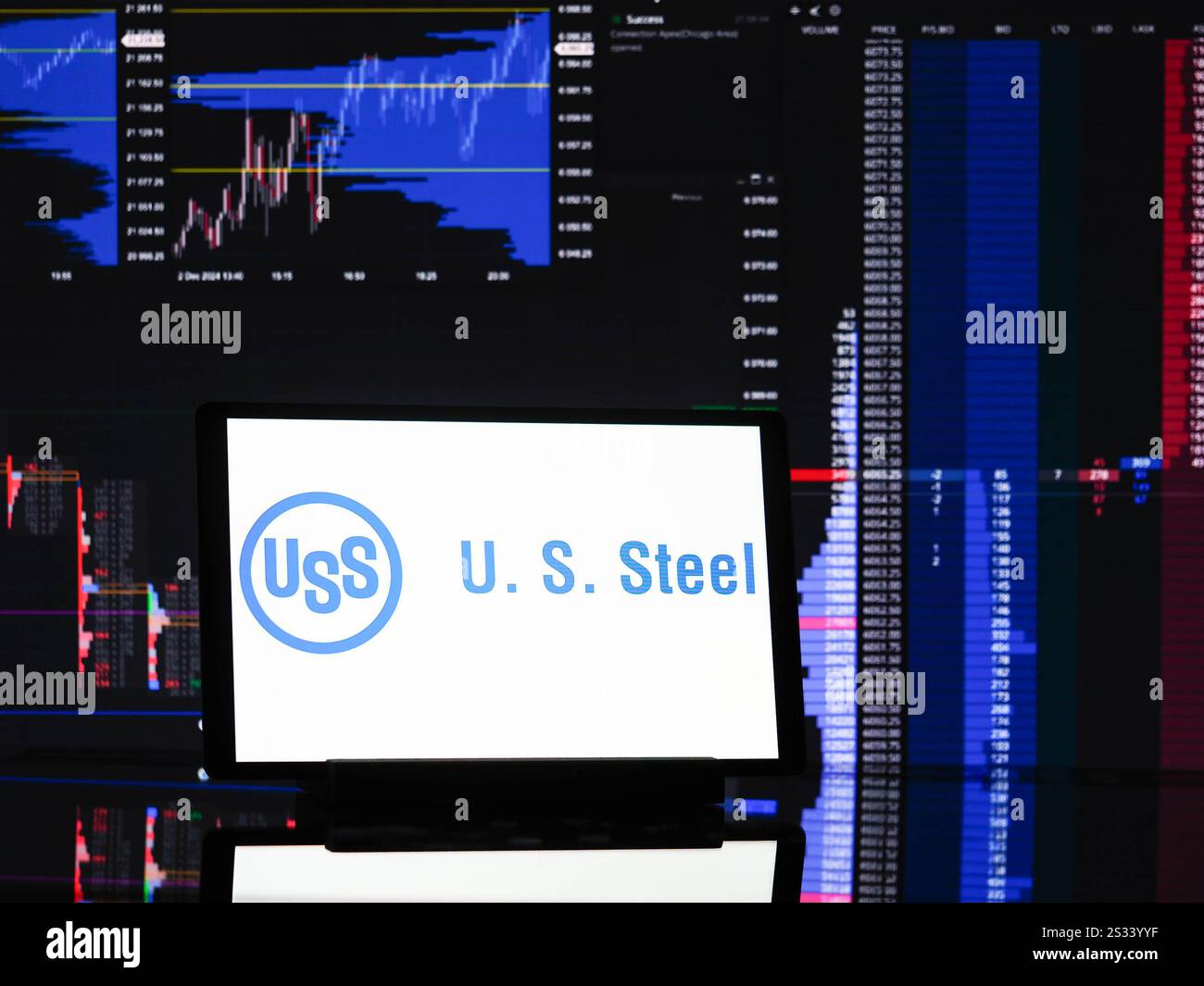 In this photo illustration, the United States Steel Corporation (U.S ...