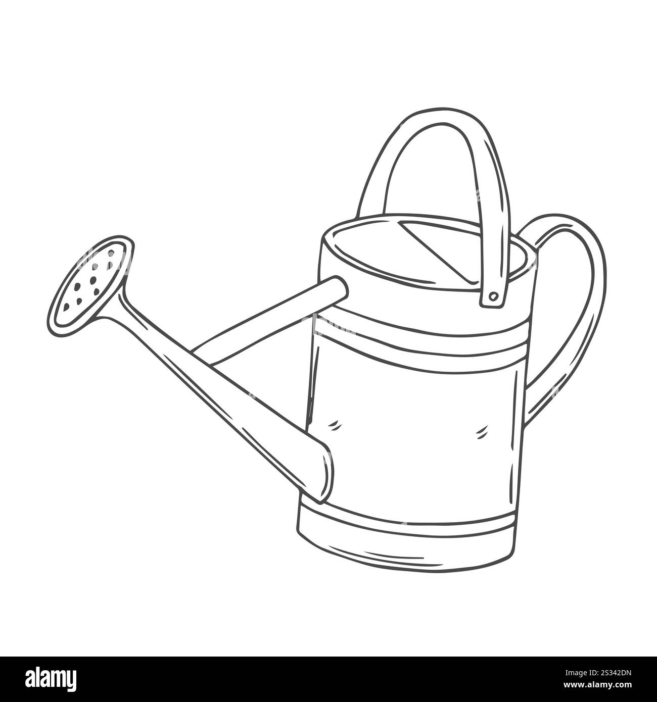 Vector illustration of watering can gardening tools and utensils ...