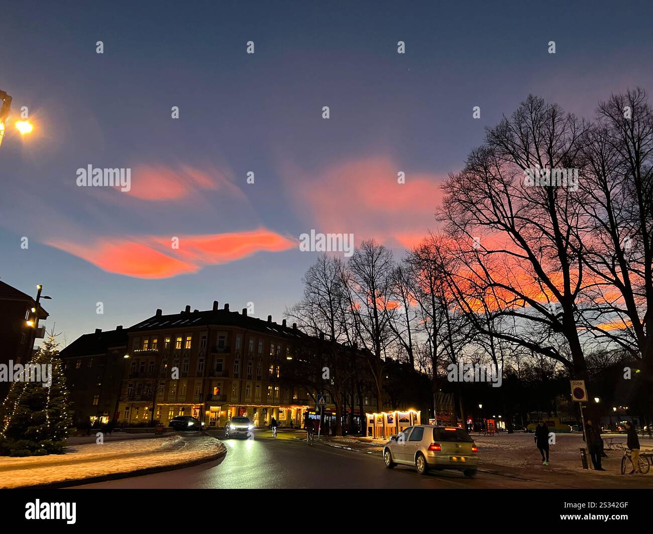 Oslo sky at sunset - Smartphone Captured Stock Image