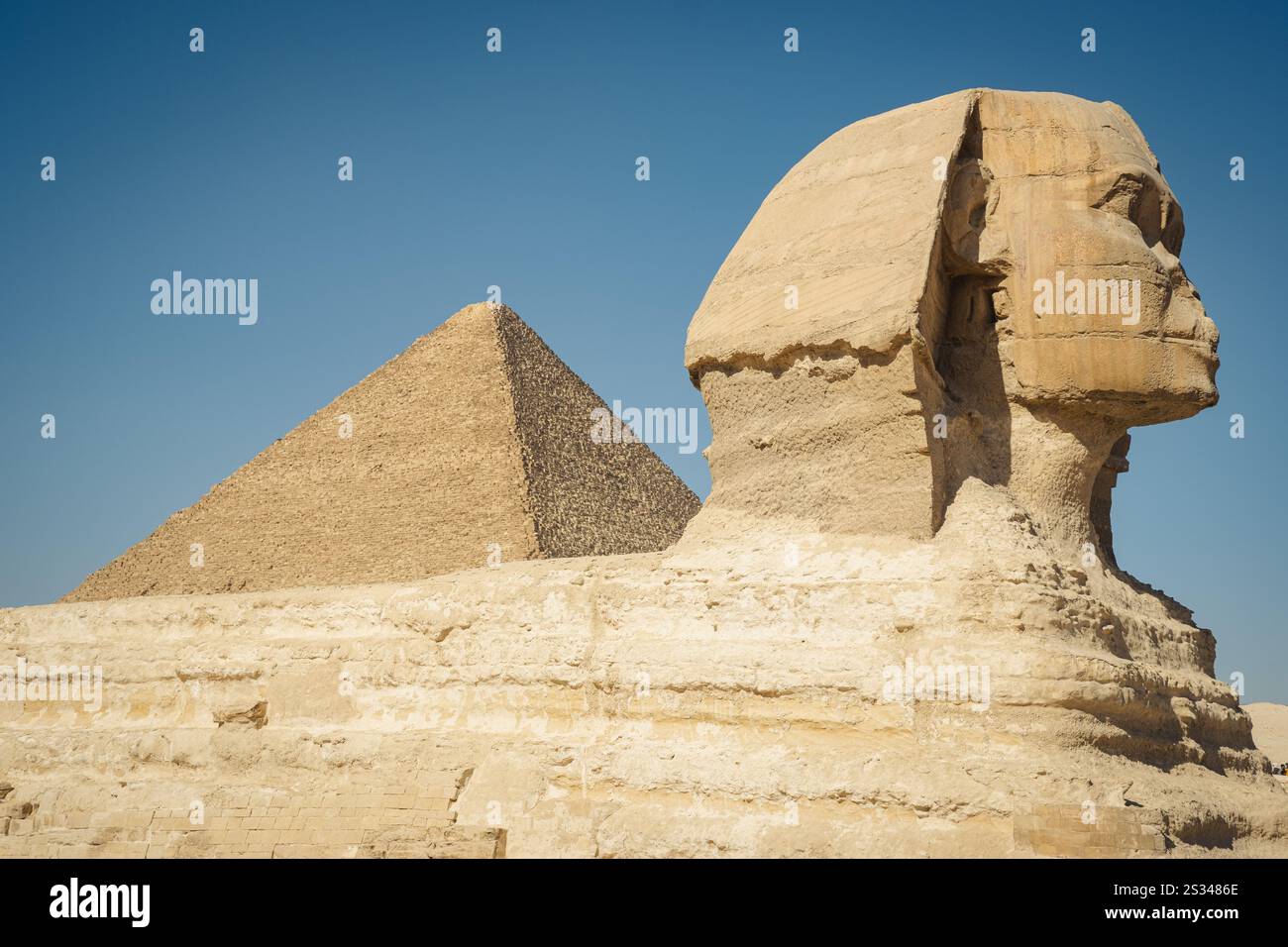 The Great Sphinx of Giza. Giza grand pyramids. Cairo, Ciza, Egypt Stock ...