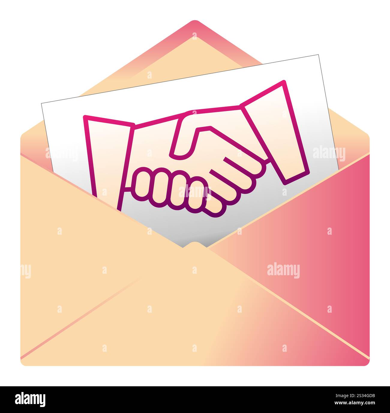 Graphic sign and colorful envelope Stock Vector