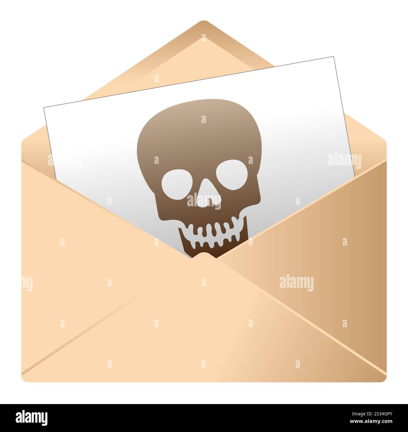 Graphic sign and colorful envelope Stock Vector