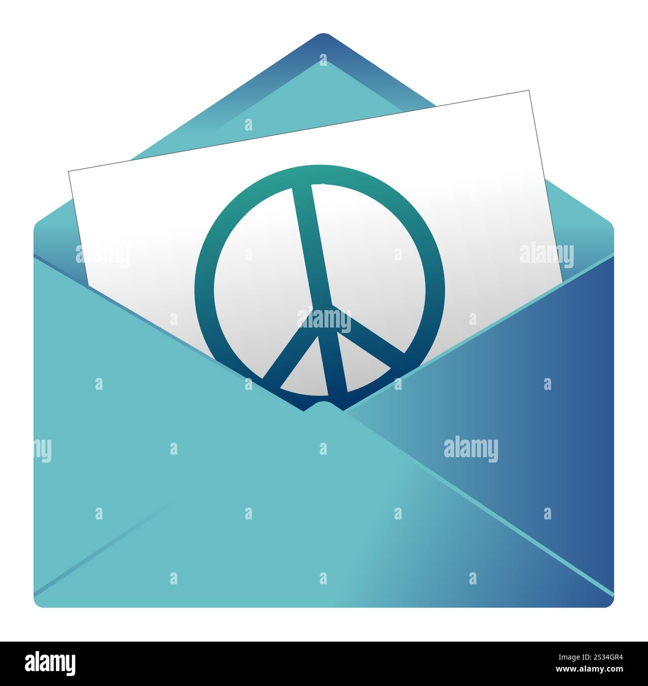 Graphic sign and colorful envelope Stock Vector