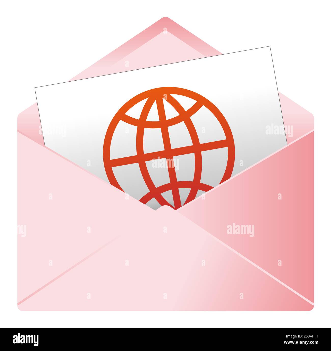 Graphic sign and colorful envelope Stock Vector
