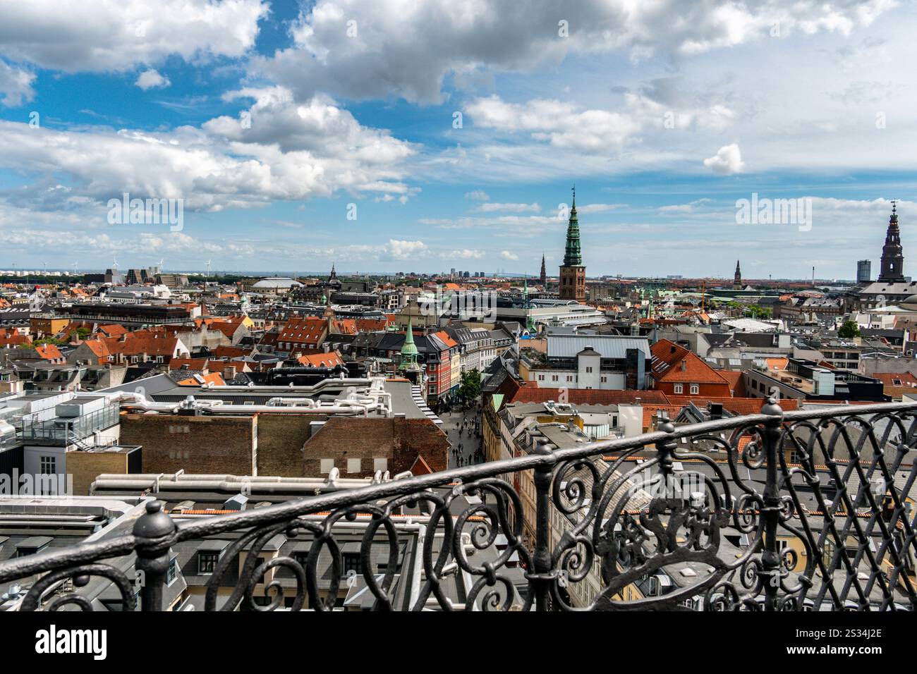View from the Rundetaarn, 17th century tower with observatory