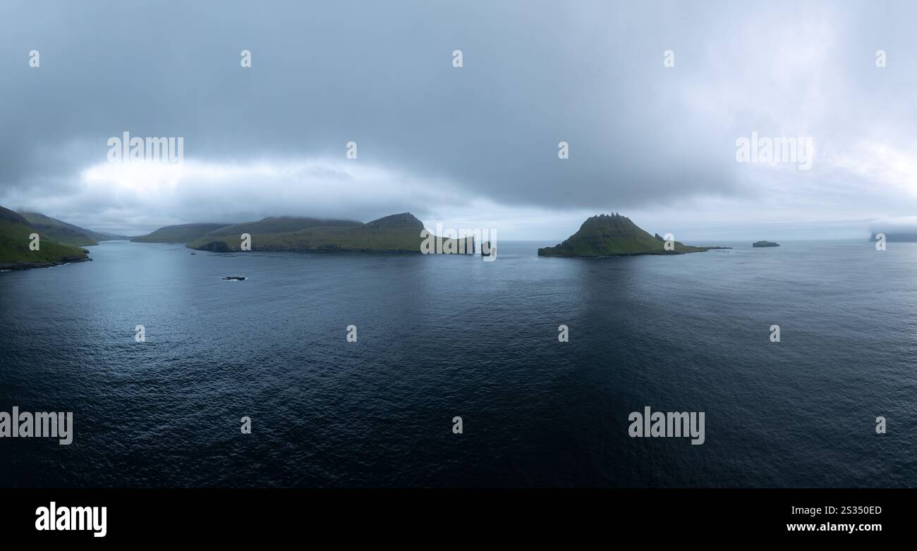 Drangarnir and Tindholmur Islands in Vagar in the Faroe Islands Stock ...