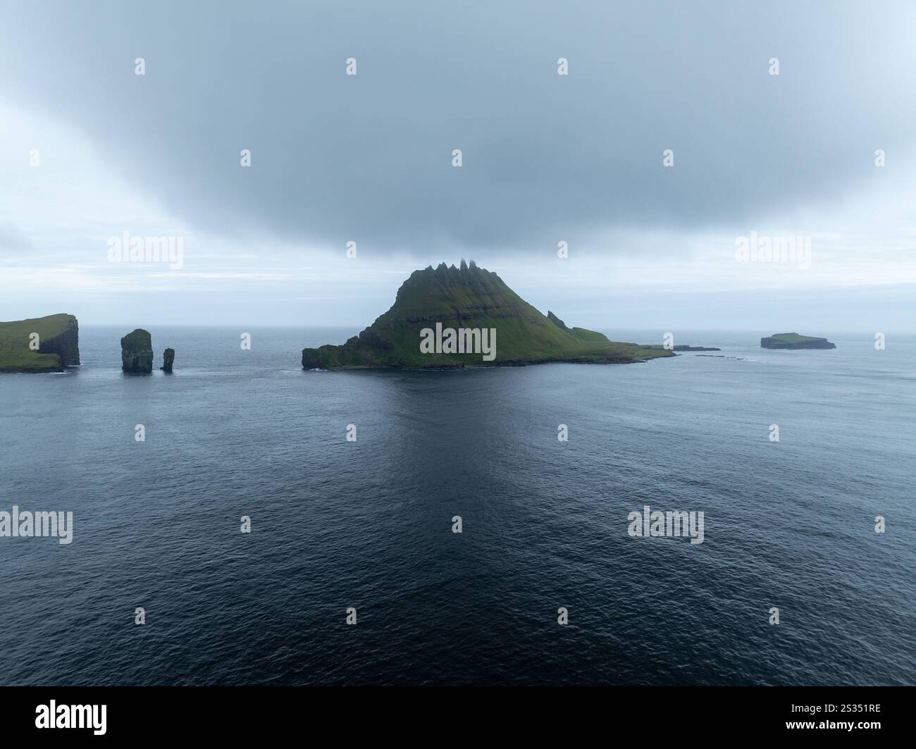 Drangarnir and Tindholmur Islands in Vagar in the Faroe Islands Stock ...
