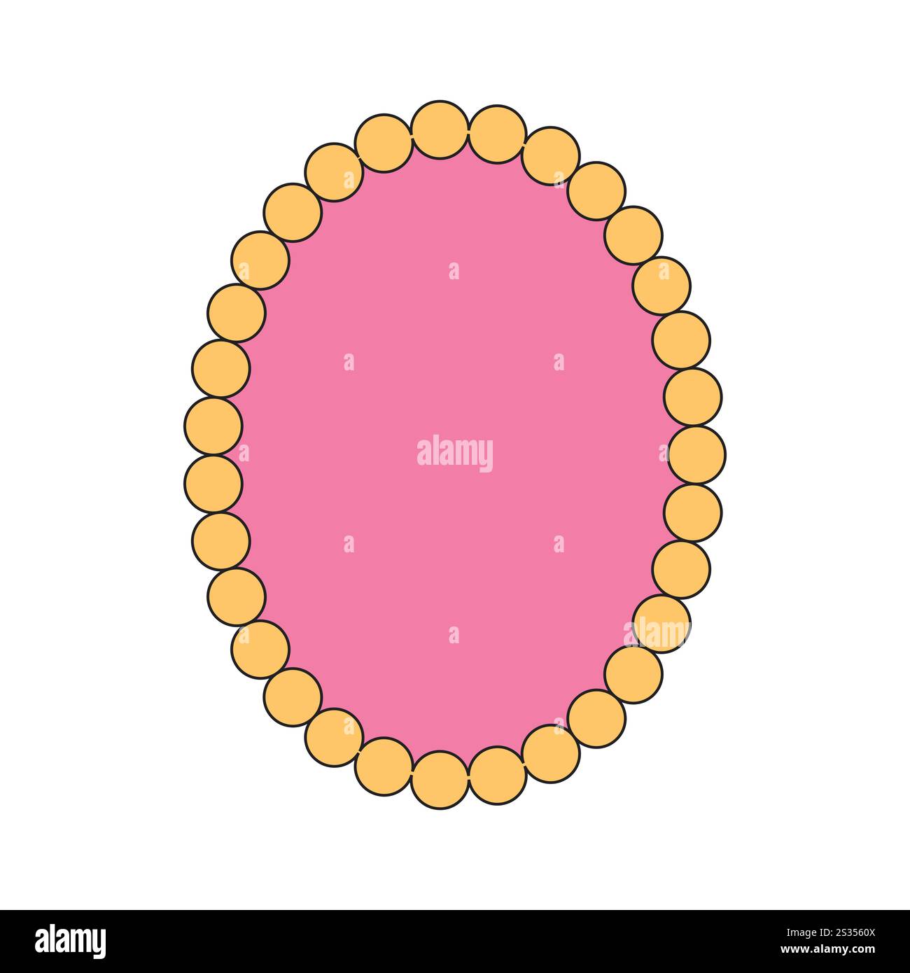 Illustration mirror retro unique design with blank background Stock Vector