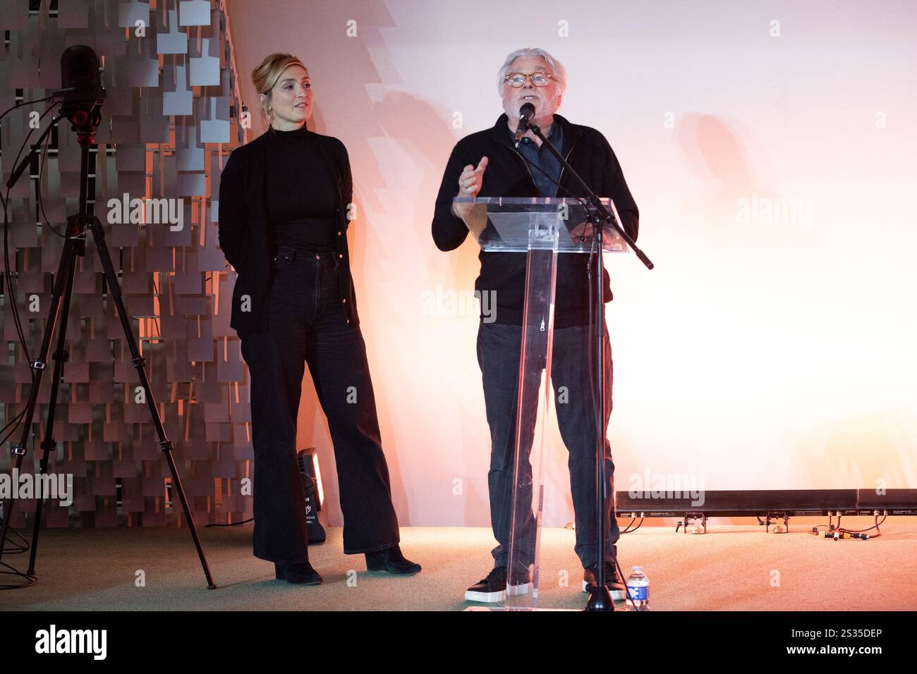 Christian Rauth, Julie Gayet during The PCF French Communist Party will ...