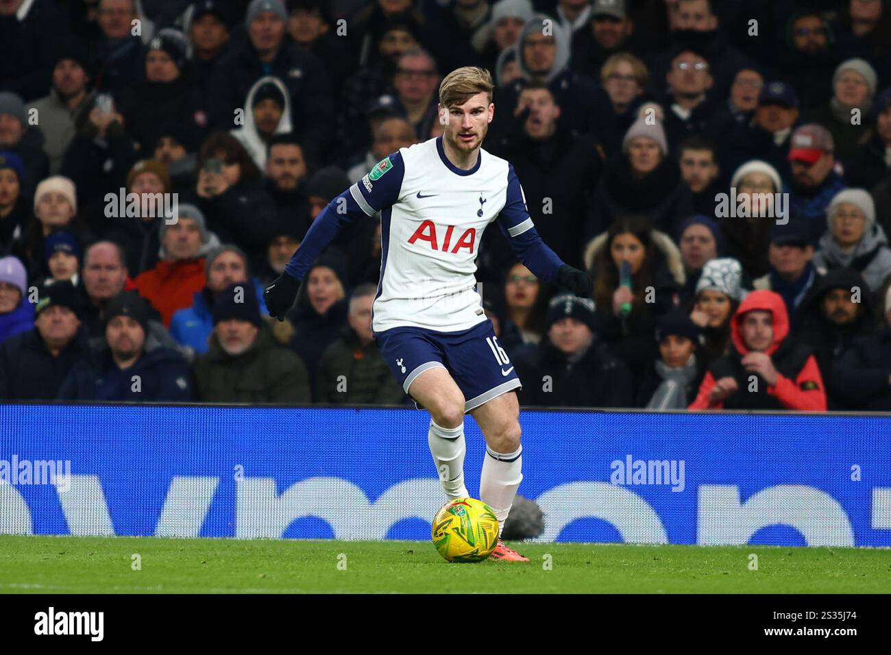 London, England, January 8th 2025 Timo Werner (16 Tottenham Hotspur