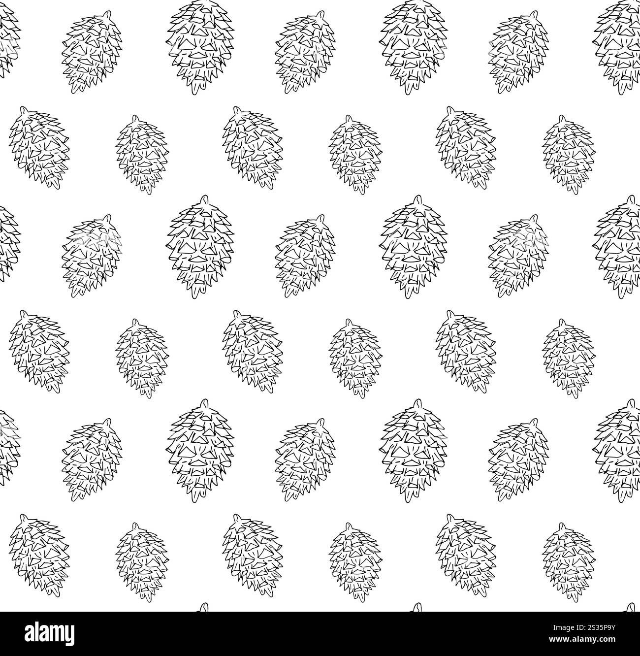 Vector seamless pattern of hand drawn doodle sketch cone isolated on ...