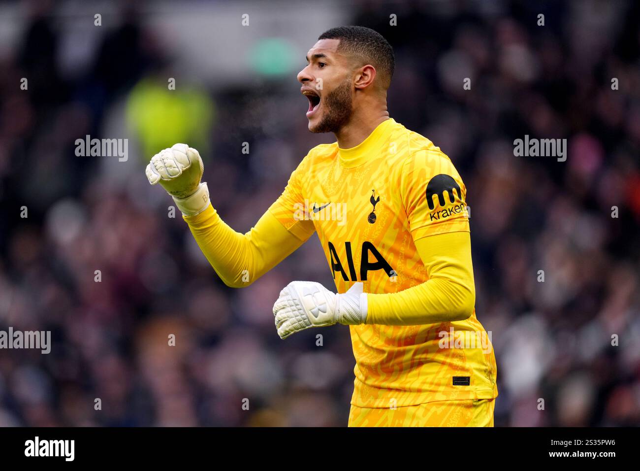 Tottenham Hotspur goalkeeper Brandon Austin during the Premier League ...