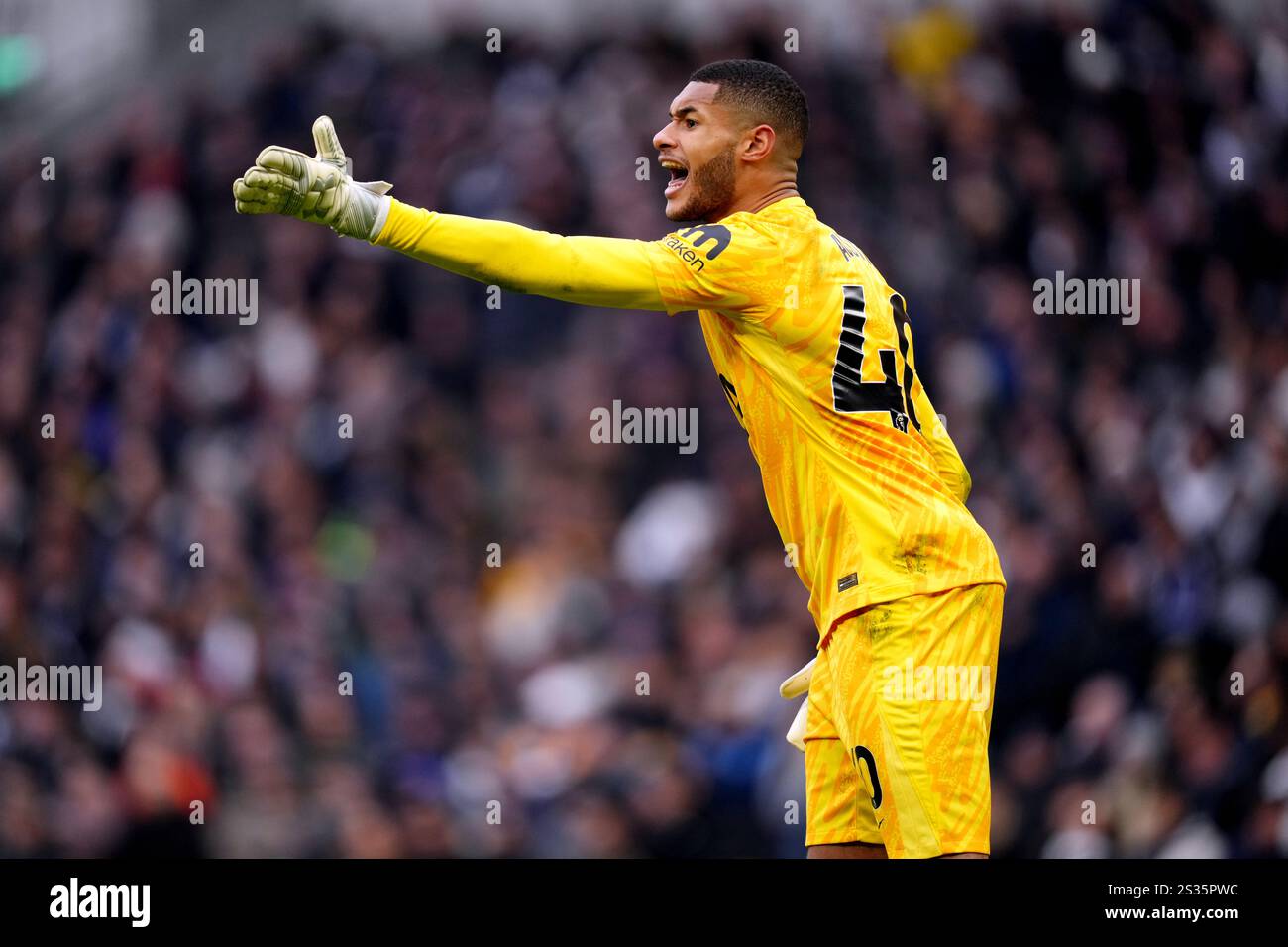 Tottenham Hotspur goalkeeper Brandon Austin during the Premier League ...