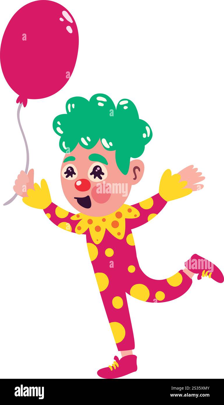 happy clown with balloons party Stock Vector Image & Art - Alamy