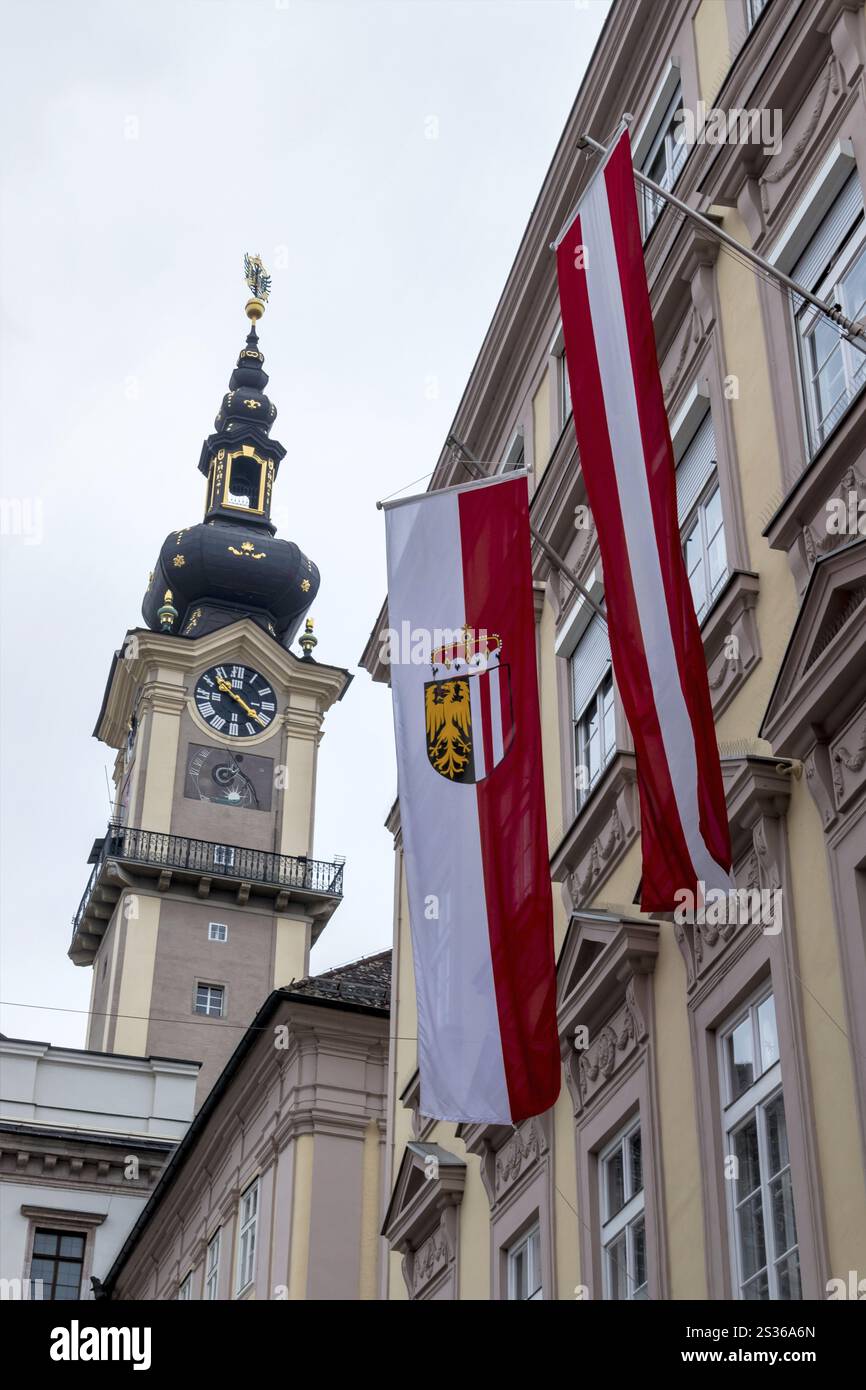 The Linz Landhaus. Seat of the Upper Austrian provincial government in ...