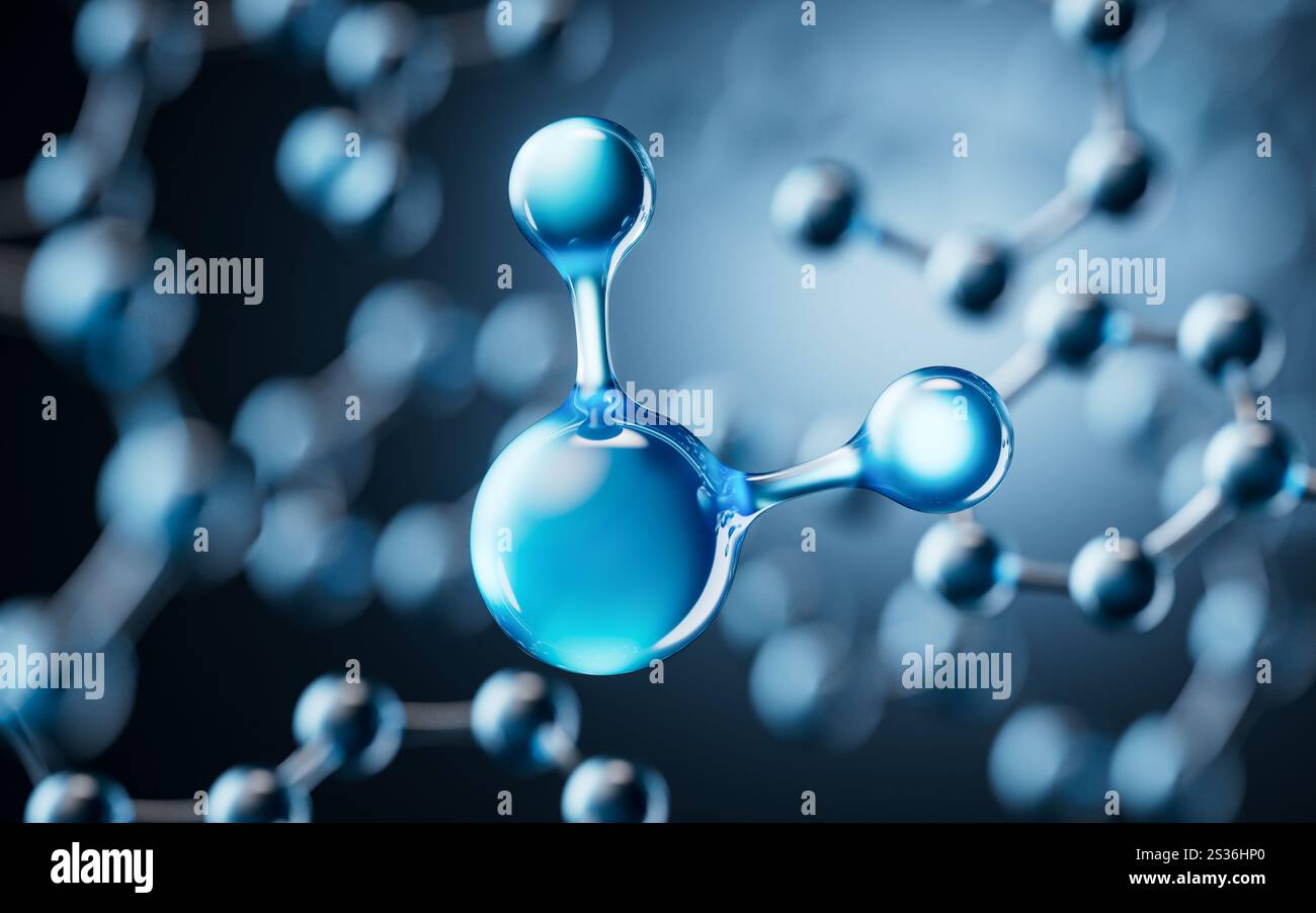 Transparent molecules background, 3d rendering. 3D illustration Stock ...