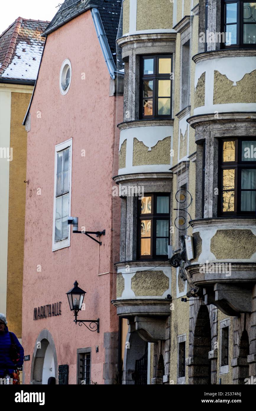Historic town house facades, symbol of architecture, old buildings ...