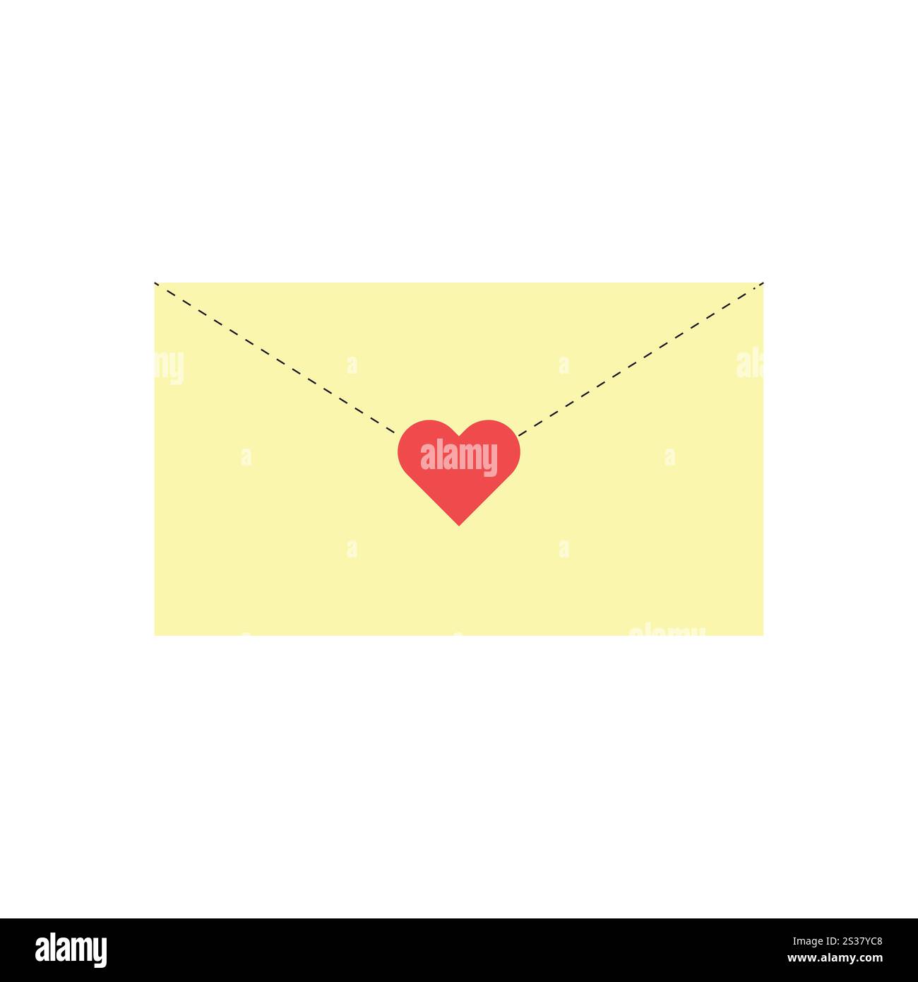 Illustration envelope love unique design with blank background Stock Vector