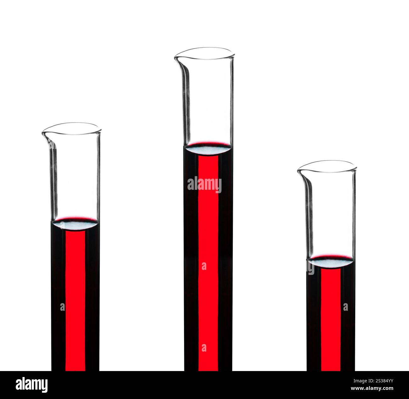 Test tubes with blood isolated on white background. Test tubes with ...