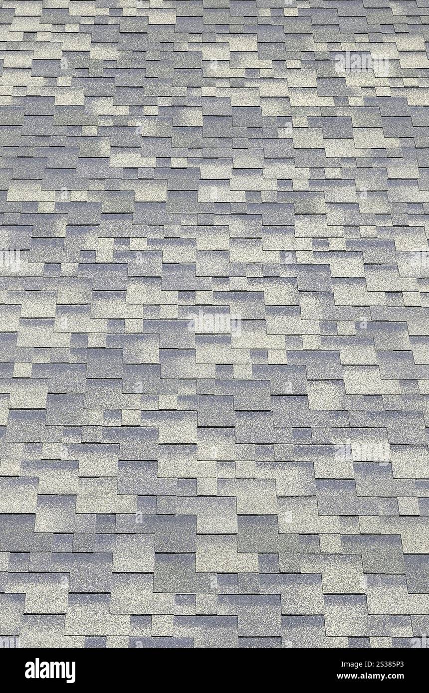 Flexible shingles of bitumen roofing surface. Background mosaic texture ...