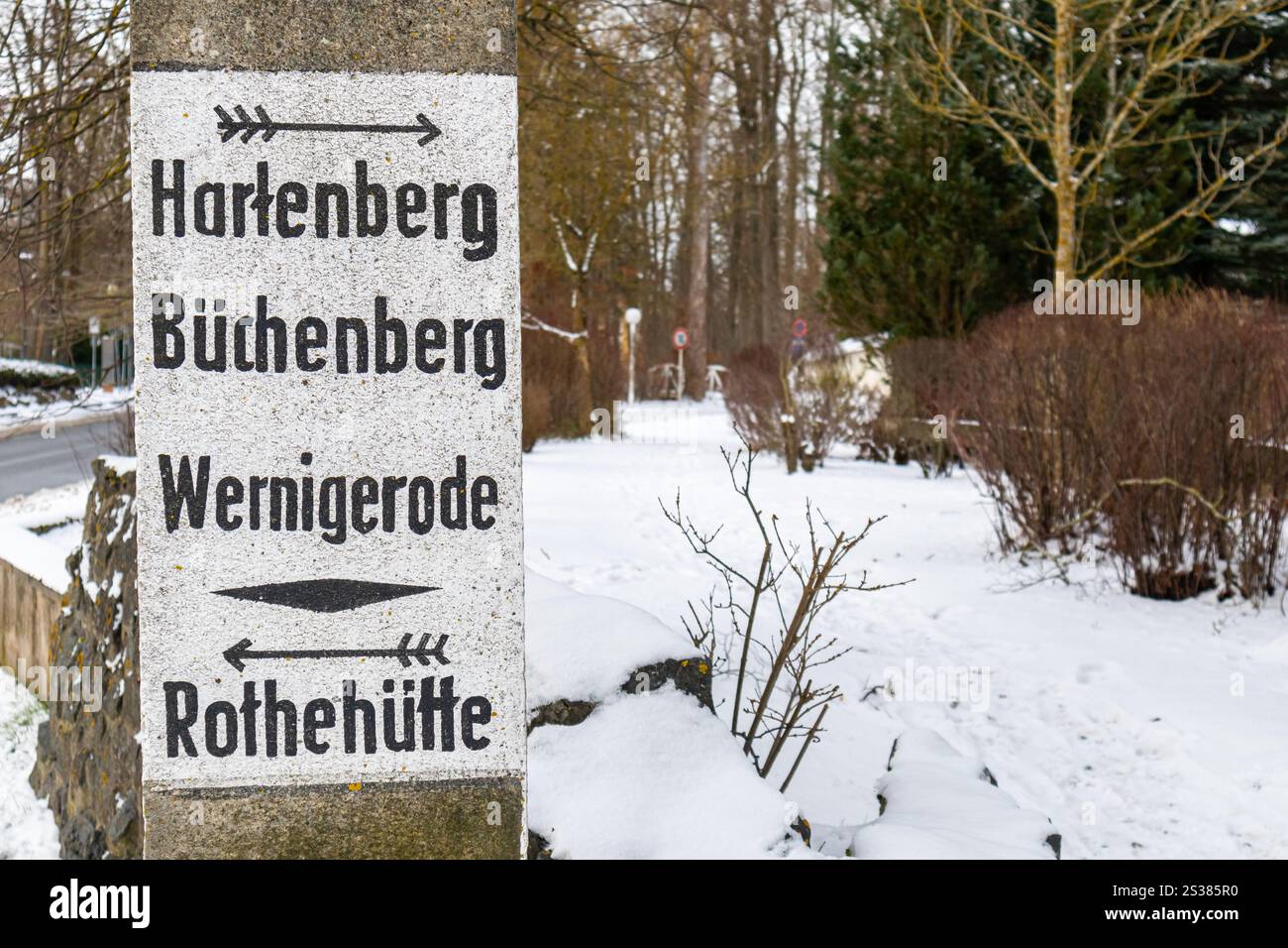 Elbingerode Winterwanderung Elbingerode Harz Stock Photo - Alamy