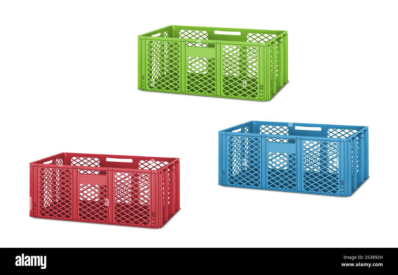 Red Green Box Pattern Blue red, green and blue folding boxes isolated on white Stock Photo - Alamy