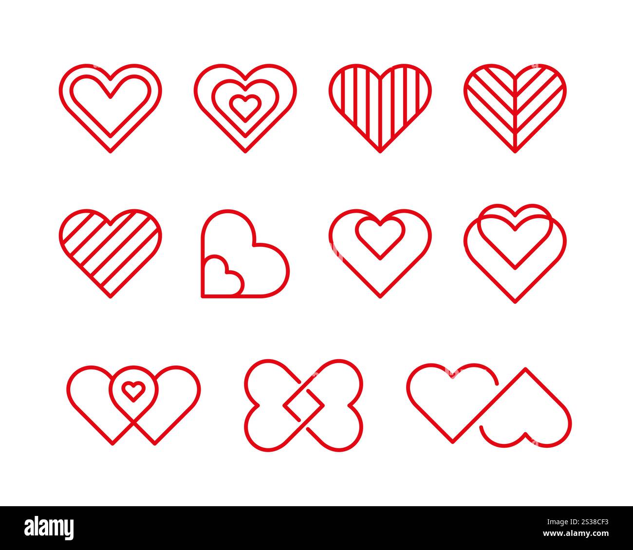 Heart logo collection Stock Vector