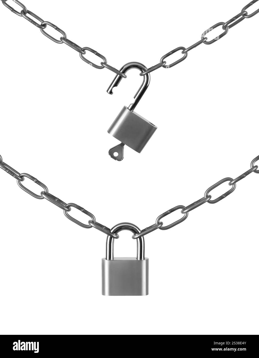 Lock and chain isolated on white background. Lock and chain Stock Photo ...