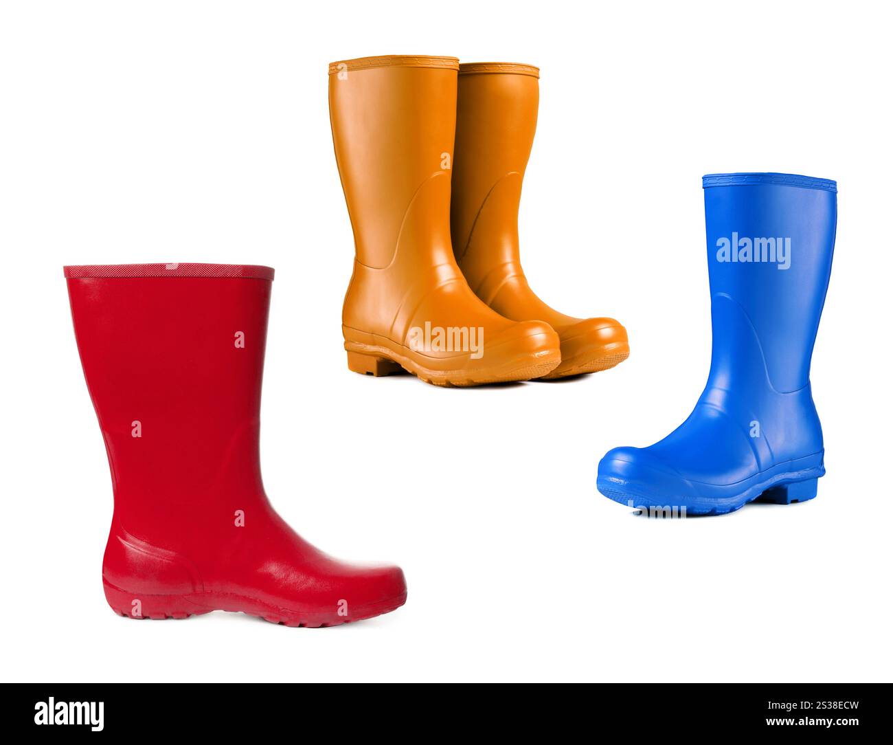 rubber boots isolated on white background Stock Photo - Alamy