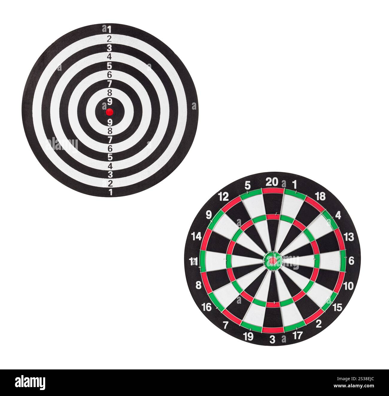 Dart boards isolated on a white background. Dart boards Stock Photo - Alamy